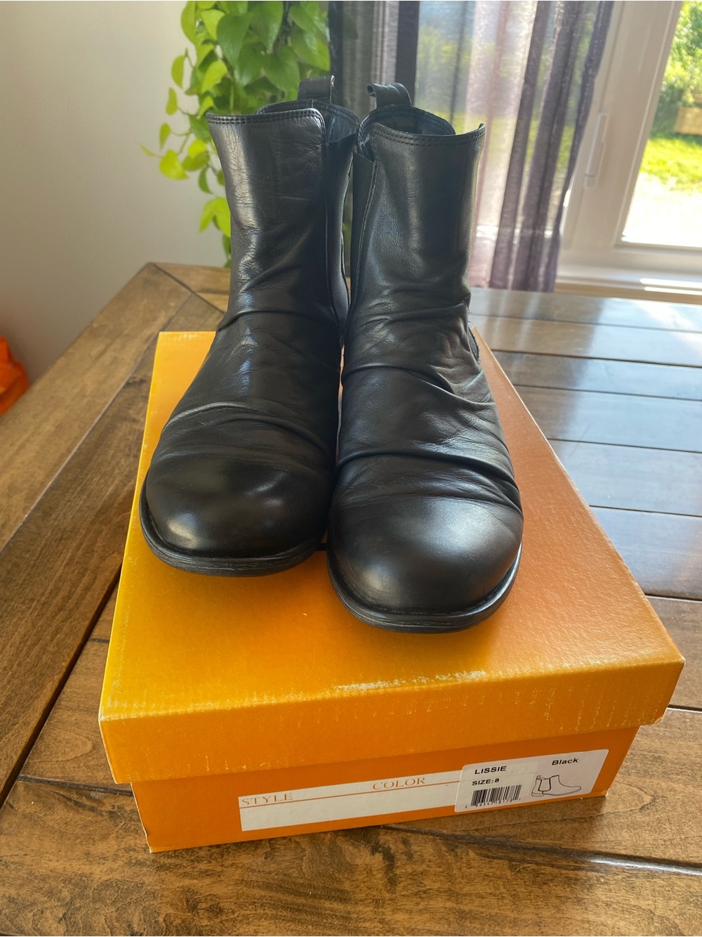 Black Leather Women's Ankle Booties - miss mooz